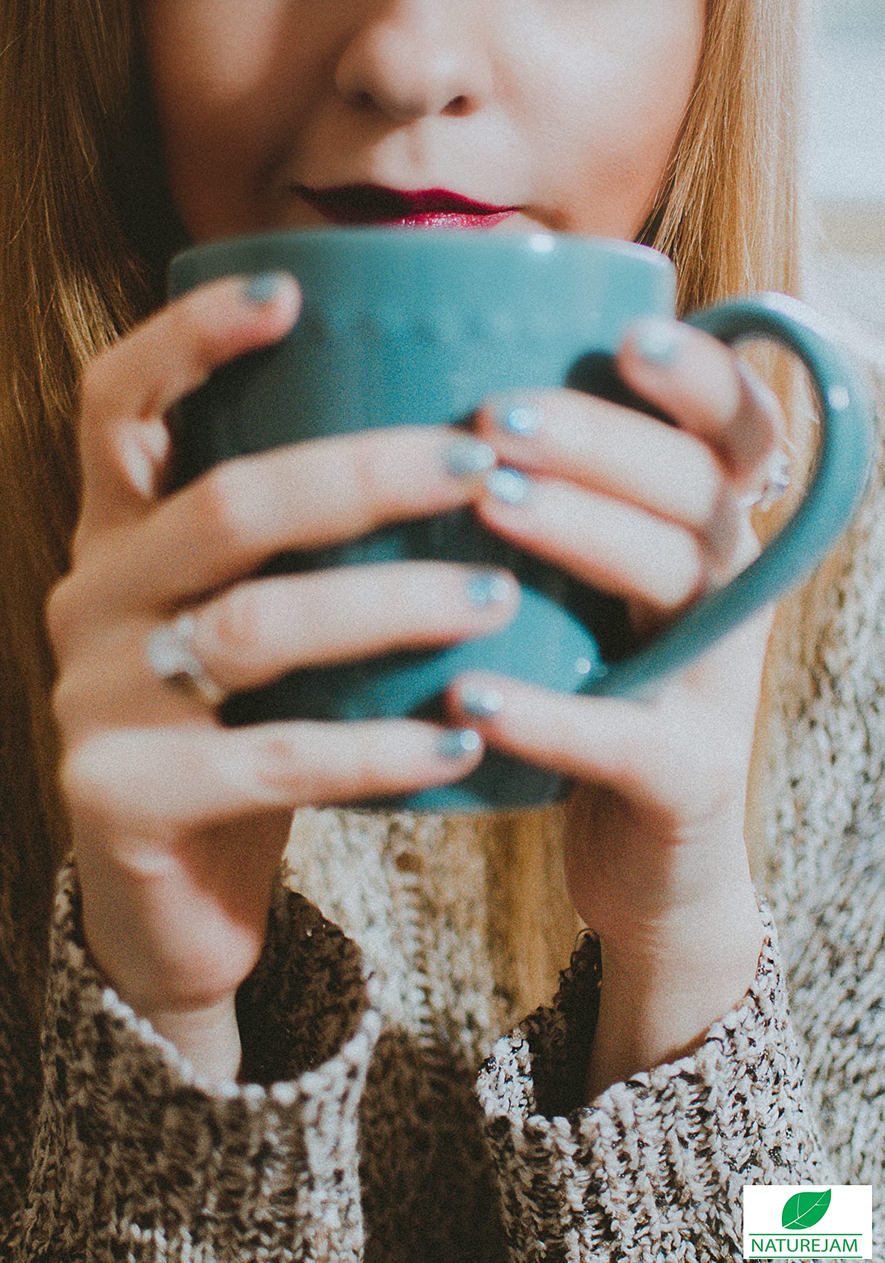 Naturejam brewed cocolmeca tea in cup illustrating warm infusion and easy preparation