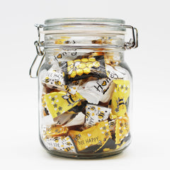Naturejam mints displayed in a glass jar as a table accent, convenient and decorative