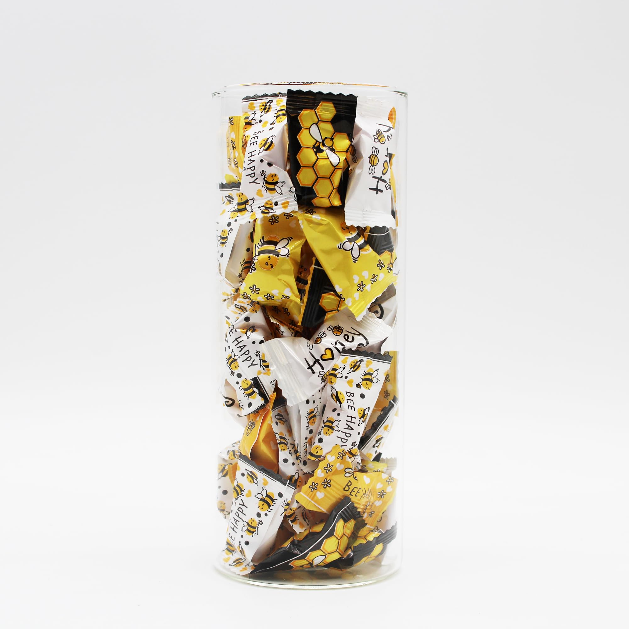 Naturejam mints on a styled party table with bee decorations, creates cohesive event look
