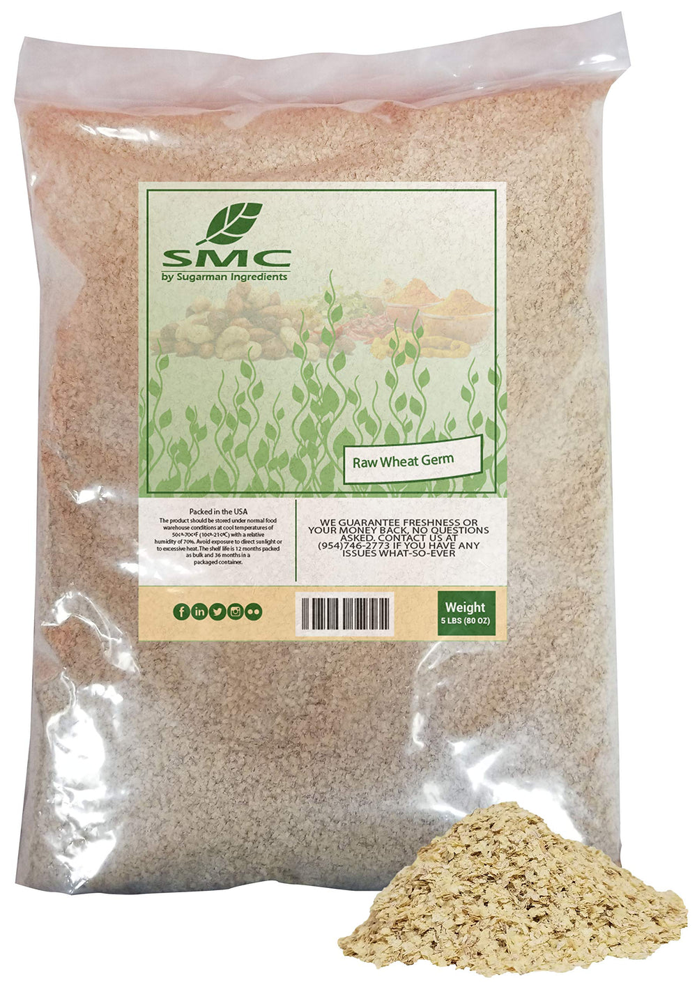 NatureJam front packaging showing 5 lb bulk bag and freshness seal, ideal for pantry storage