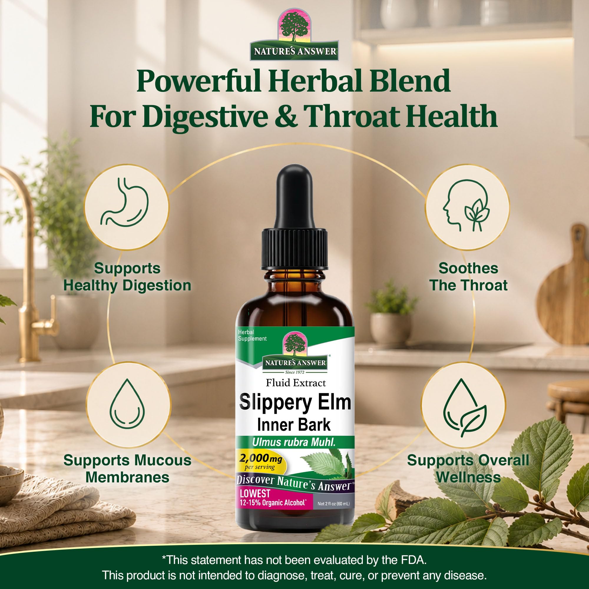 Nature's Answer dropper close-up for precise dosing and convenience