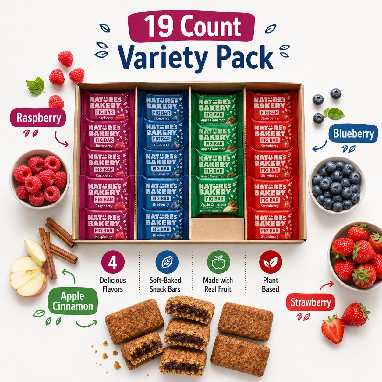 Nature's Bakery apple cinnamon close-up highlighting soft-baked texture and warm flavor
