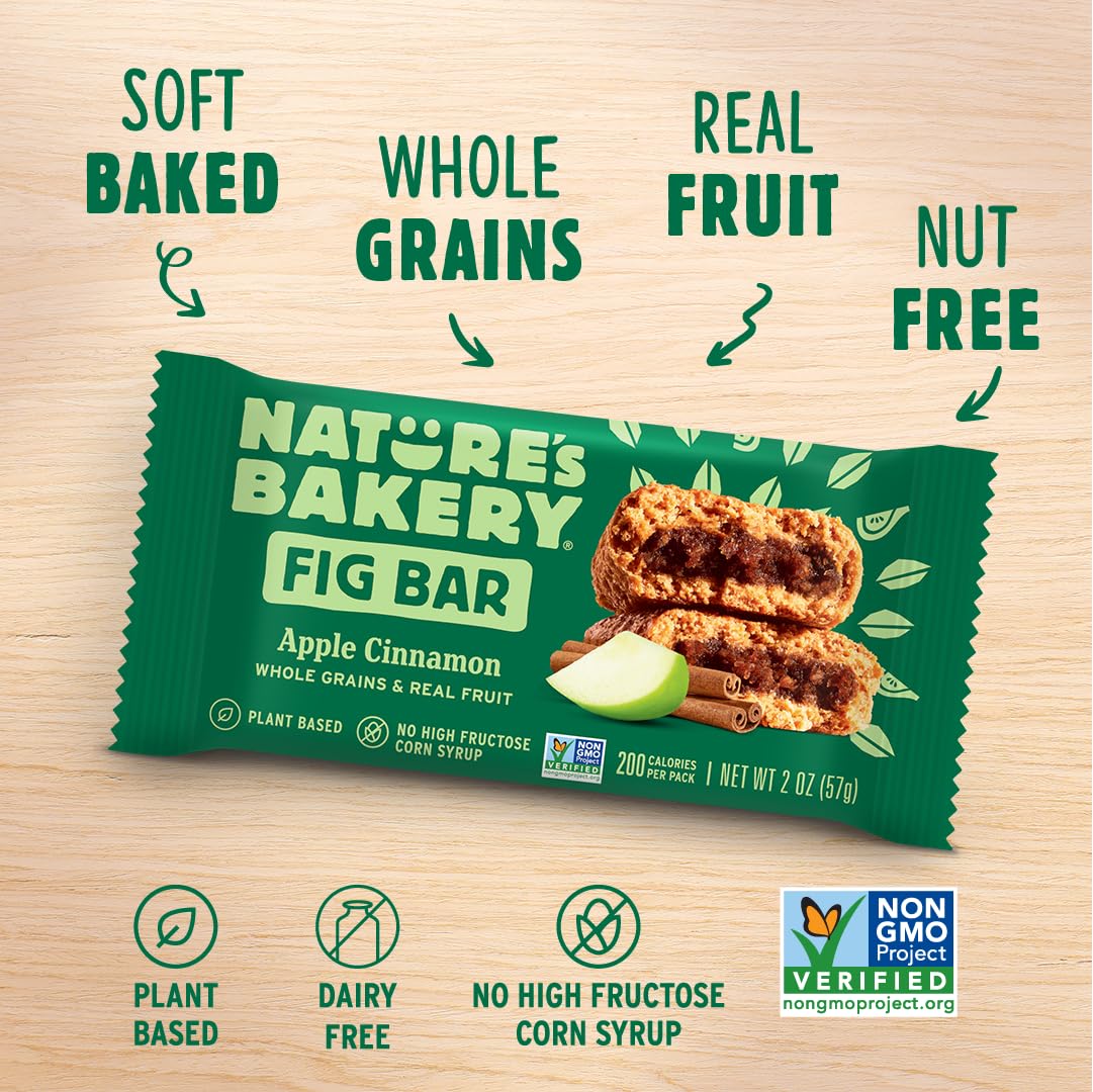 Nature's Bakery stacked boxes in pantry showing shelf-stable storage benefit