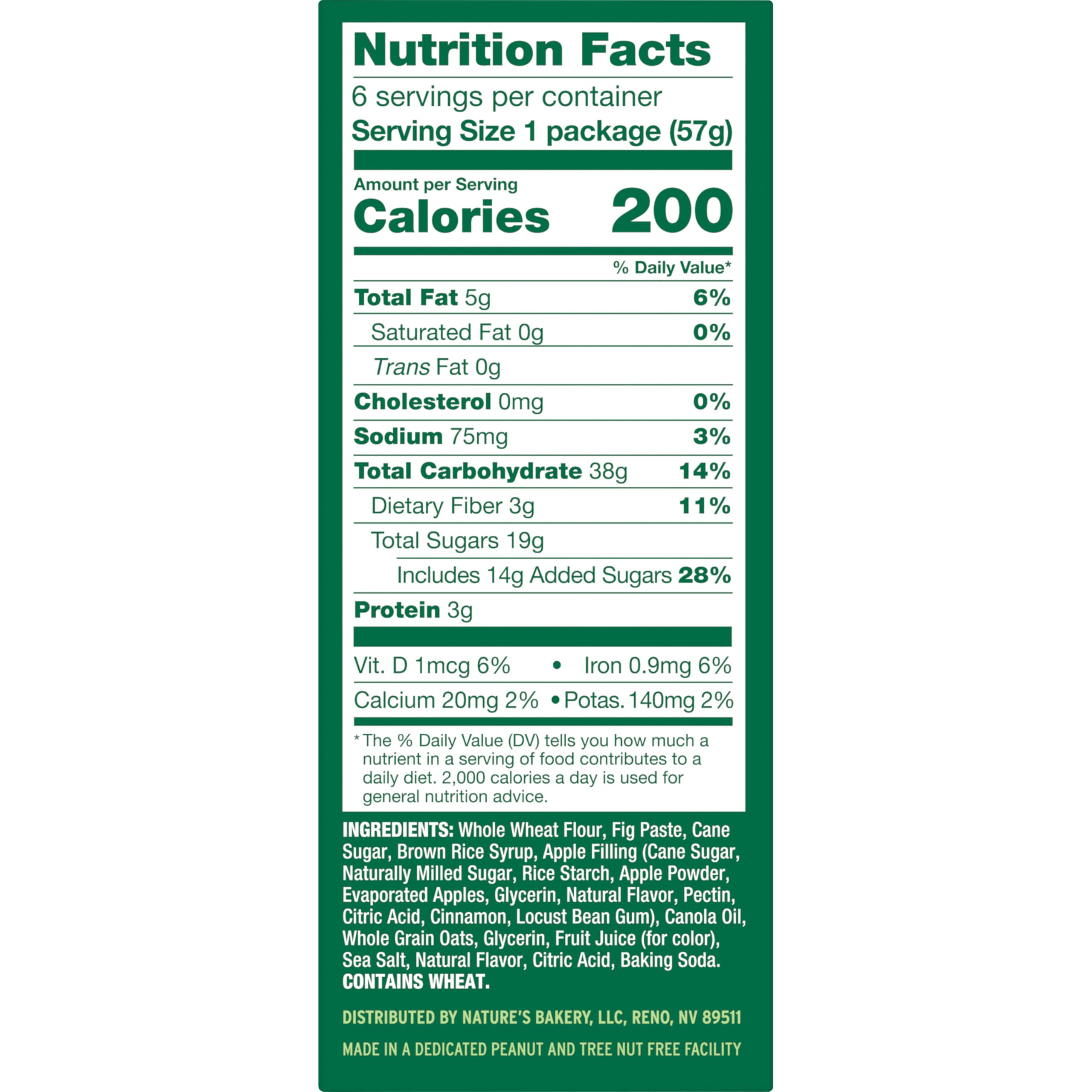 Nature's Bakery cross-section revealing soft baked texture and fruit filling