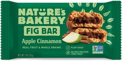 Nature's Bakery cut-open fig bar revealing fruit filling, tasty appeal