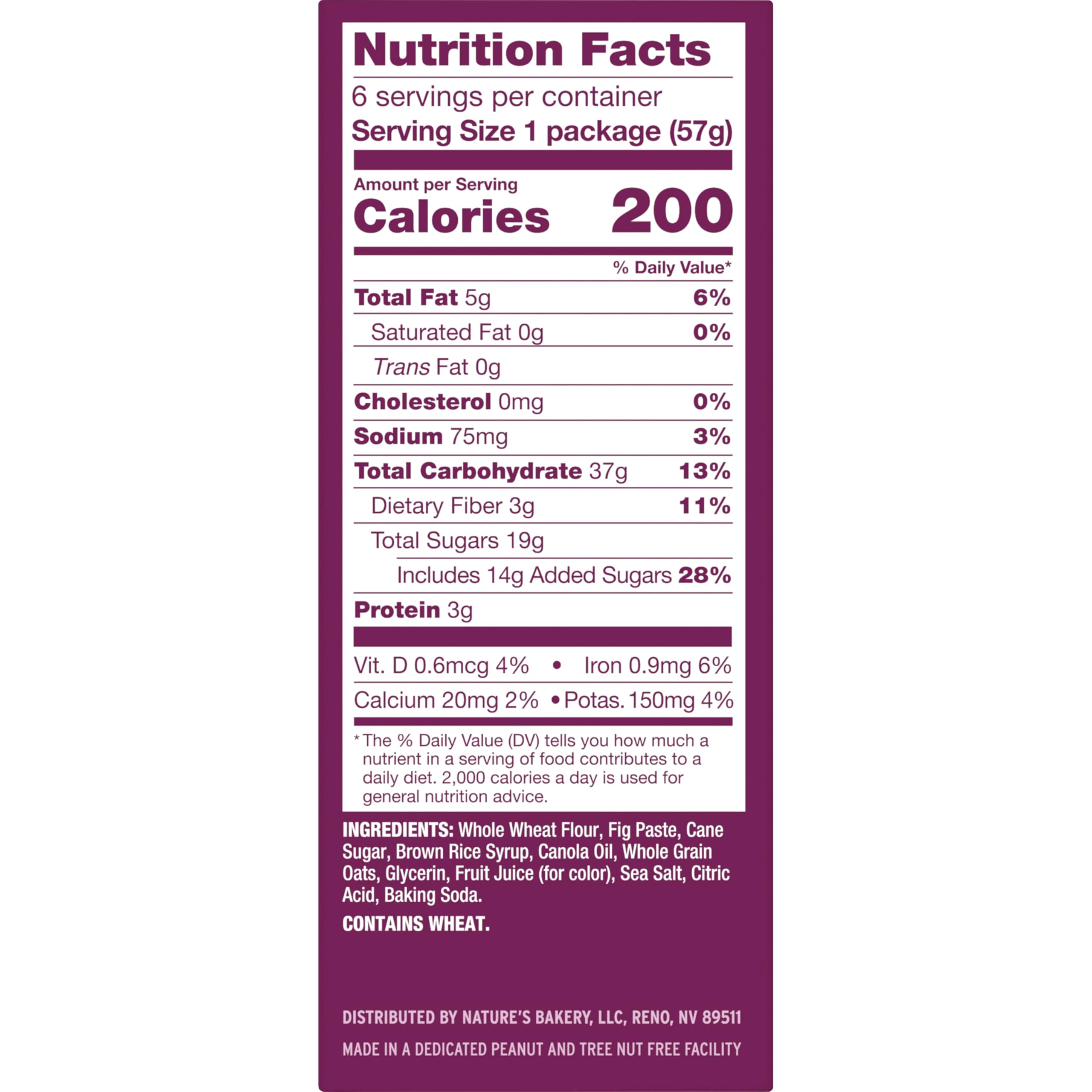 Nature's Bakery fig bar cross-section revealing real fig filling and whole wheat layer for satisfying taste