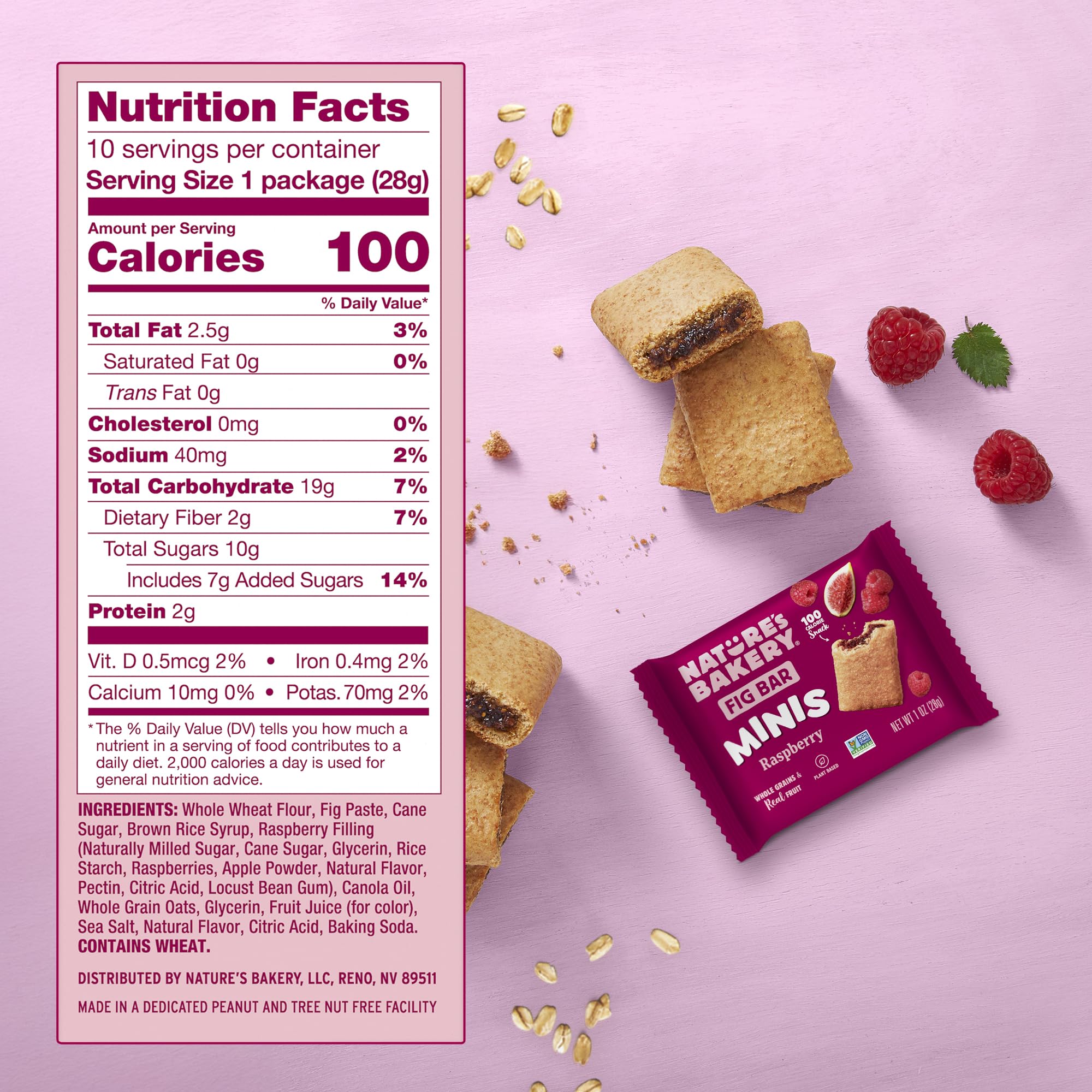 Nature's Bakery single unwrapped mini bar ready to eat, portable snack