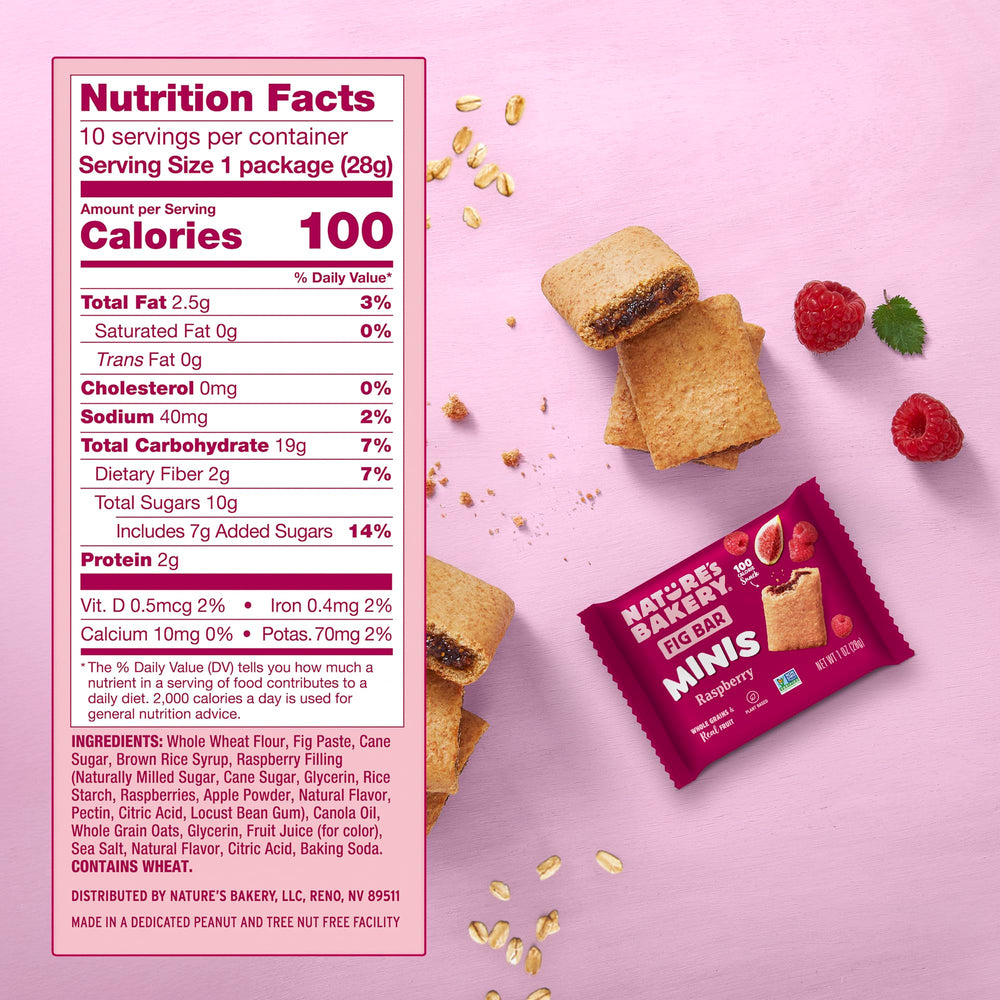 Nature's Bakery single unwrapped mini bar ready to eat, portable snack