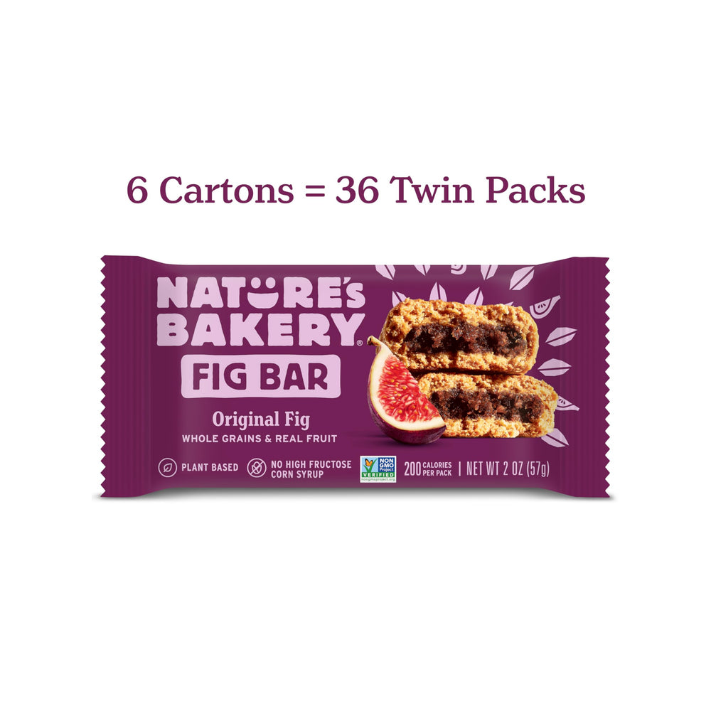 Nature's Bakery twin-pack close-up wrapper highlighting portion control and grab-and-go convenience