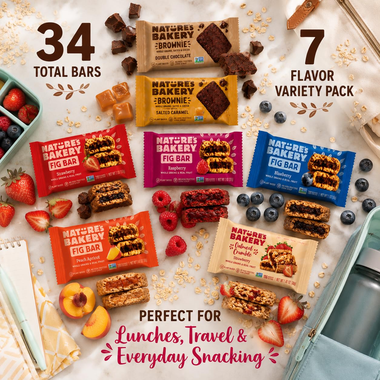 Nature's Bakery flavor label close-up showing ingredients and quick ID