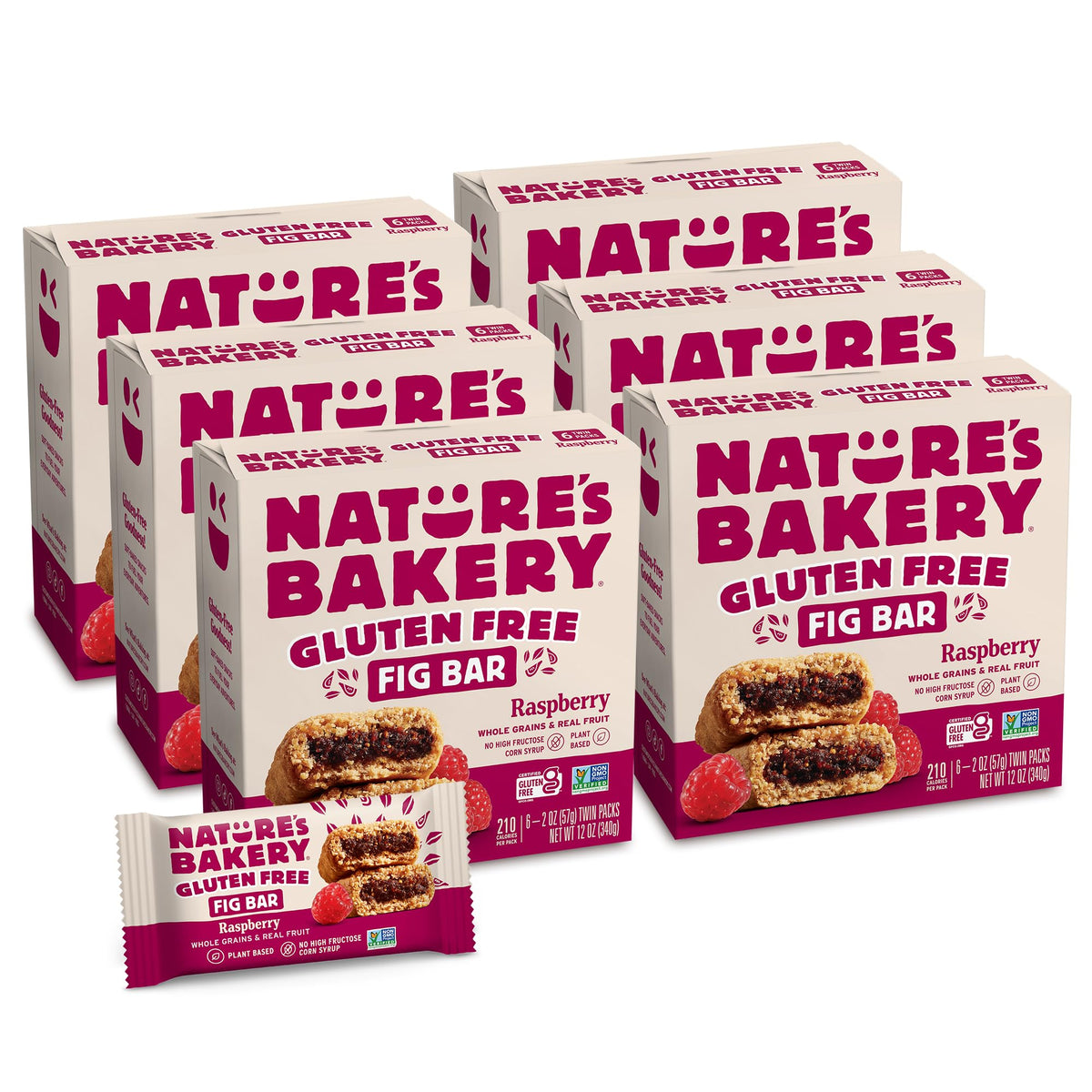 Nature's Bakery front packaging showing 36-pack, clear branding and product benefit