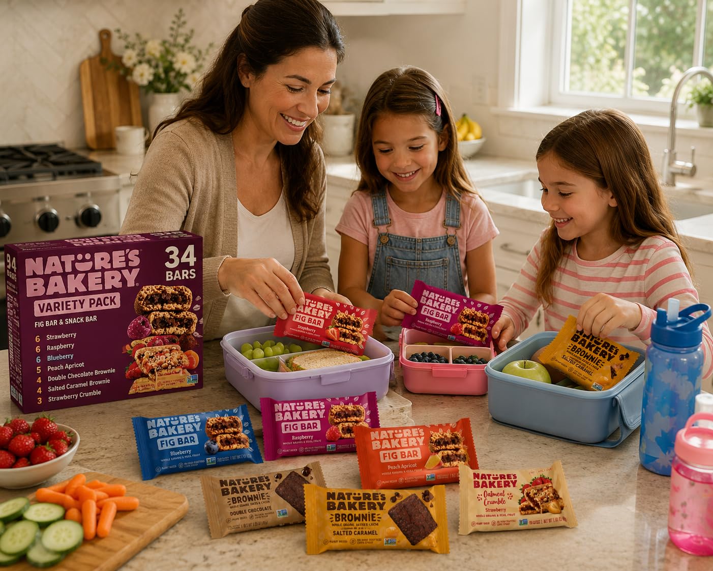 Nature's Bakery individually wrapped bar ready for grab-and-go convenience