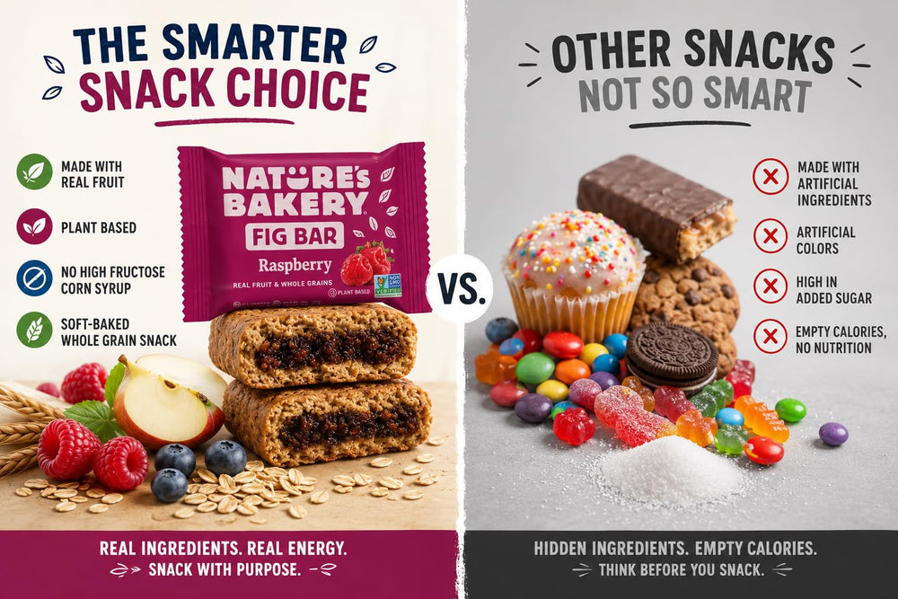 Nature's Bakery ingredients and label view showing simple ingredients and clear information