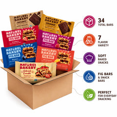 Nature's Bakery open layout of all seven flavors helping choose favorites