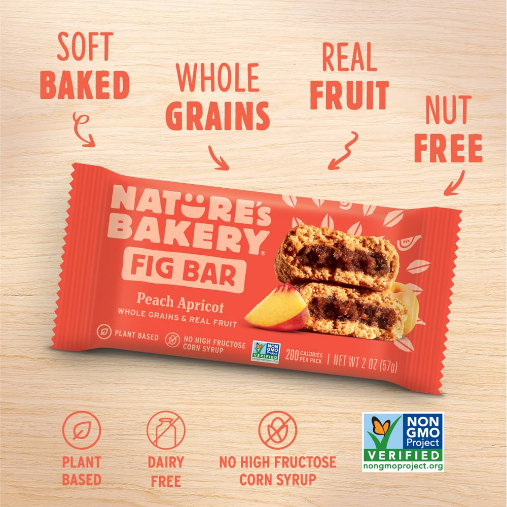 Nature's Bakery stacked bars with size comparison for portion planning