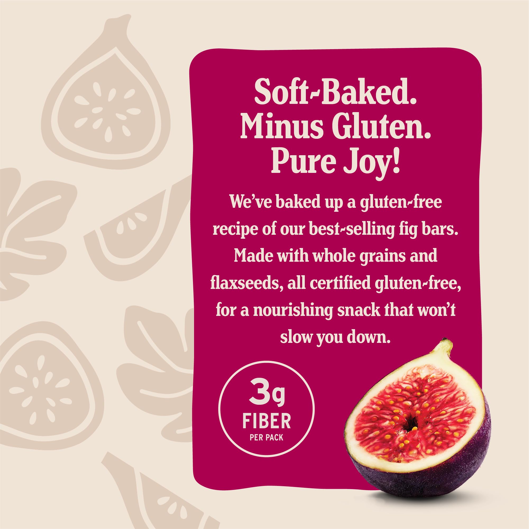 Nature's Bakery texture detail of crust and filling for chewable satisfaction