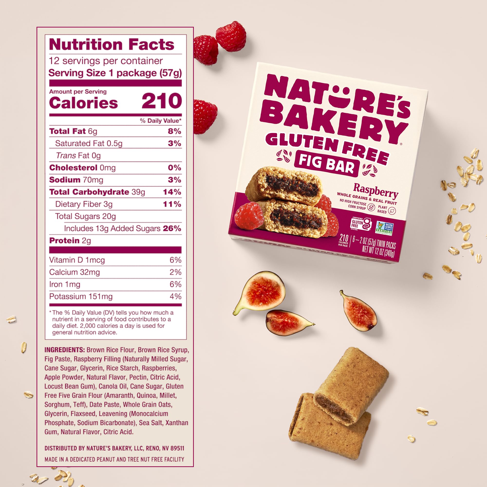 Nature's Bakery unwrapped bar close-up highlighting soft texture and convenient snack