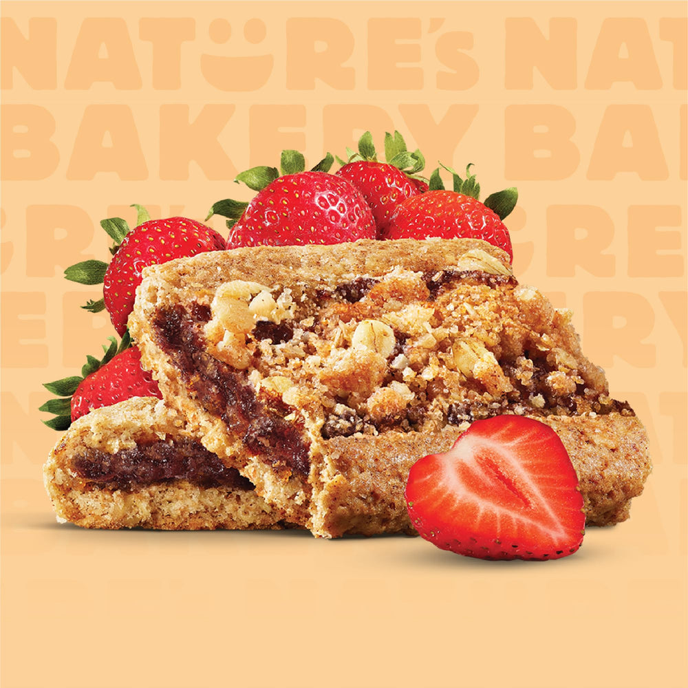 Nature's Bakery open box display with individually wrapped bars for stocking