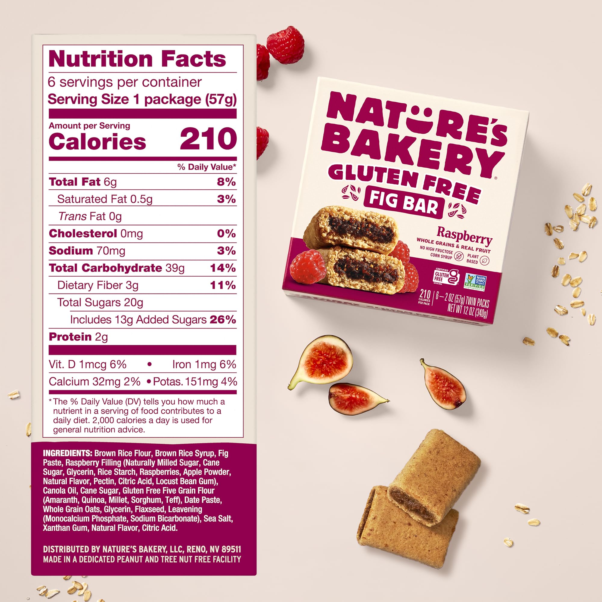 Nature's Bakery twin pack with individual wrappers for portable freshness and convenience