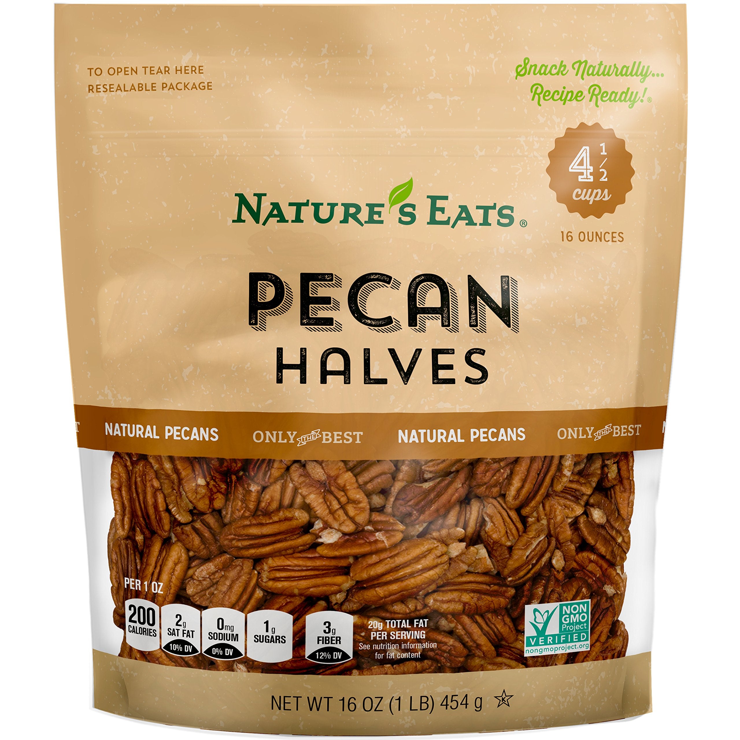 Nature's Eats front packaging showing 16 oz bag and label, convenient pantry staple