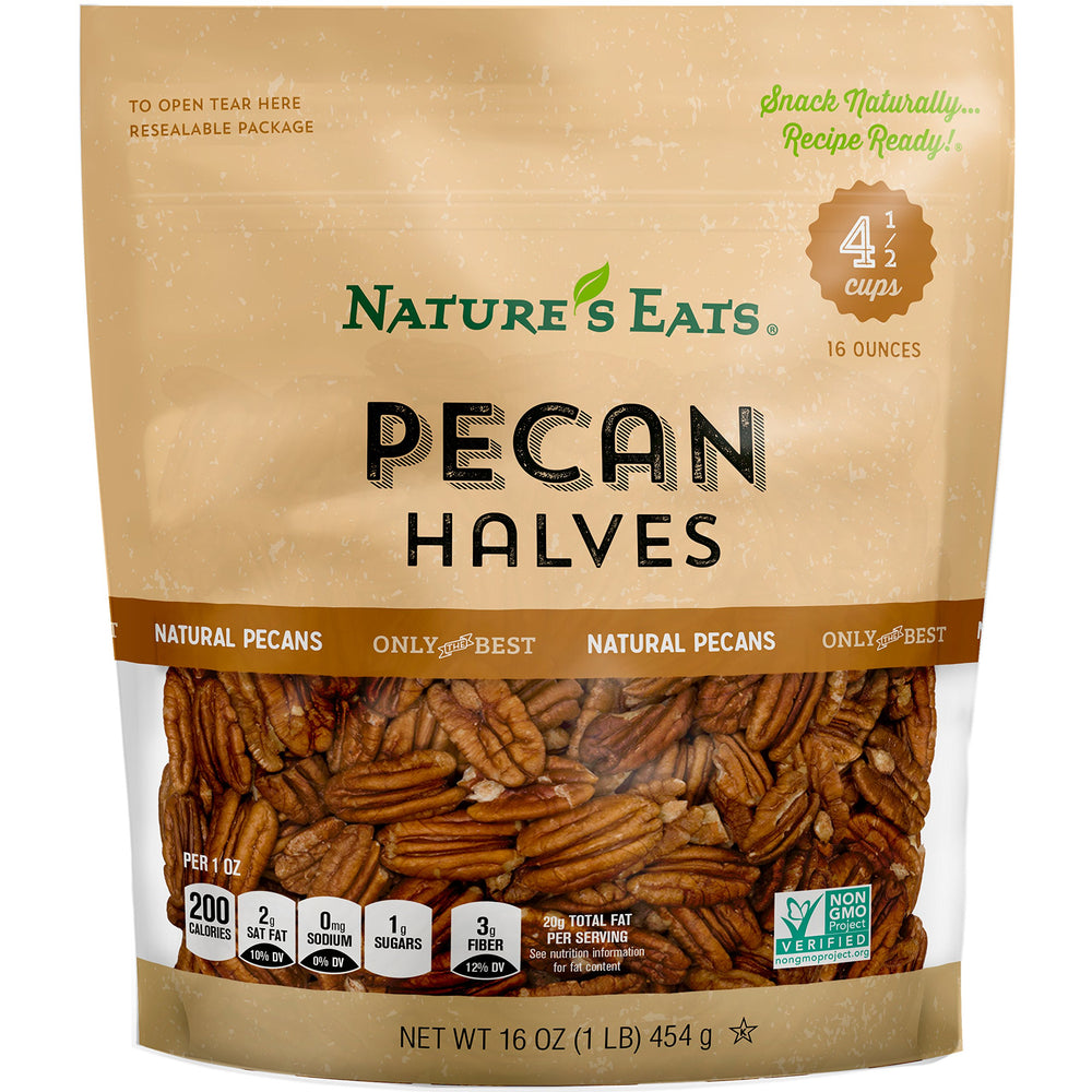 Nature's Eats front packaging showing 16 oz bag and label, convenient pantry staple