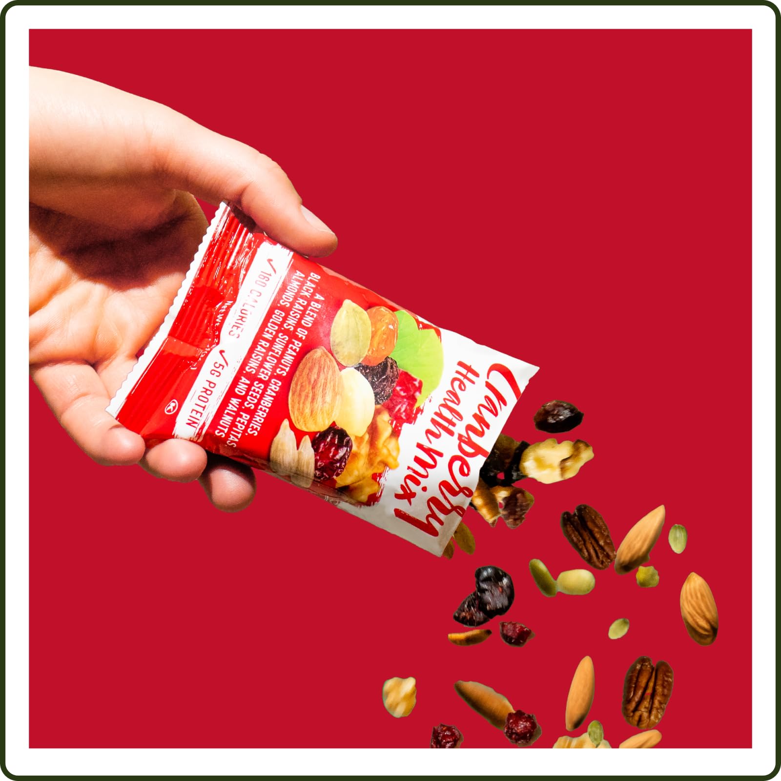 Nature's Garden snack pack in hand during commute showing portable energy and convenience