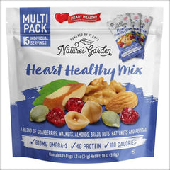 Nature's Garden front packaging showing product and serving count, conveys convenience