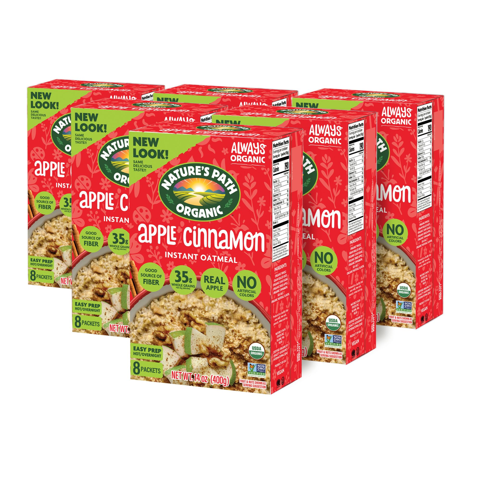 Nature's Path single-serve packet close-up, convenient portion control benefit