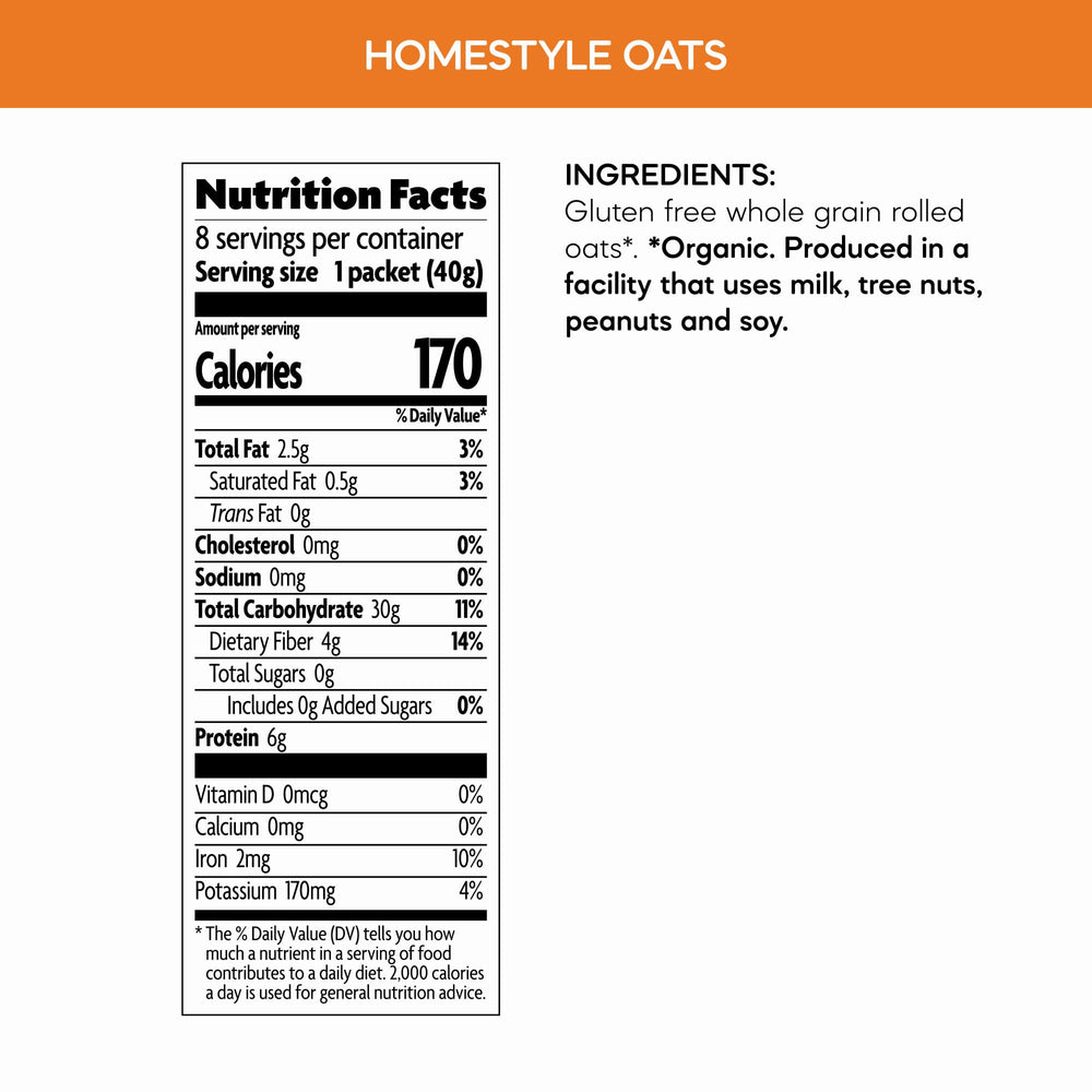 Nature's Path box contents arranged to show eight packets and portion control benefits