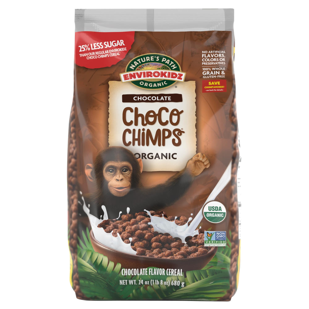 Nature's Path front packaging showing 24 oz bag and reduced sugar benefit