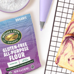 Nature's Path close-up of flour texture highlighting fine organic grind