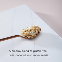 Nature's Path close-up of chia hemp and buckwheat seeds highlighting texture and nutrients