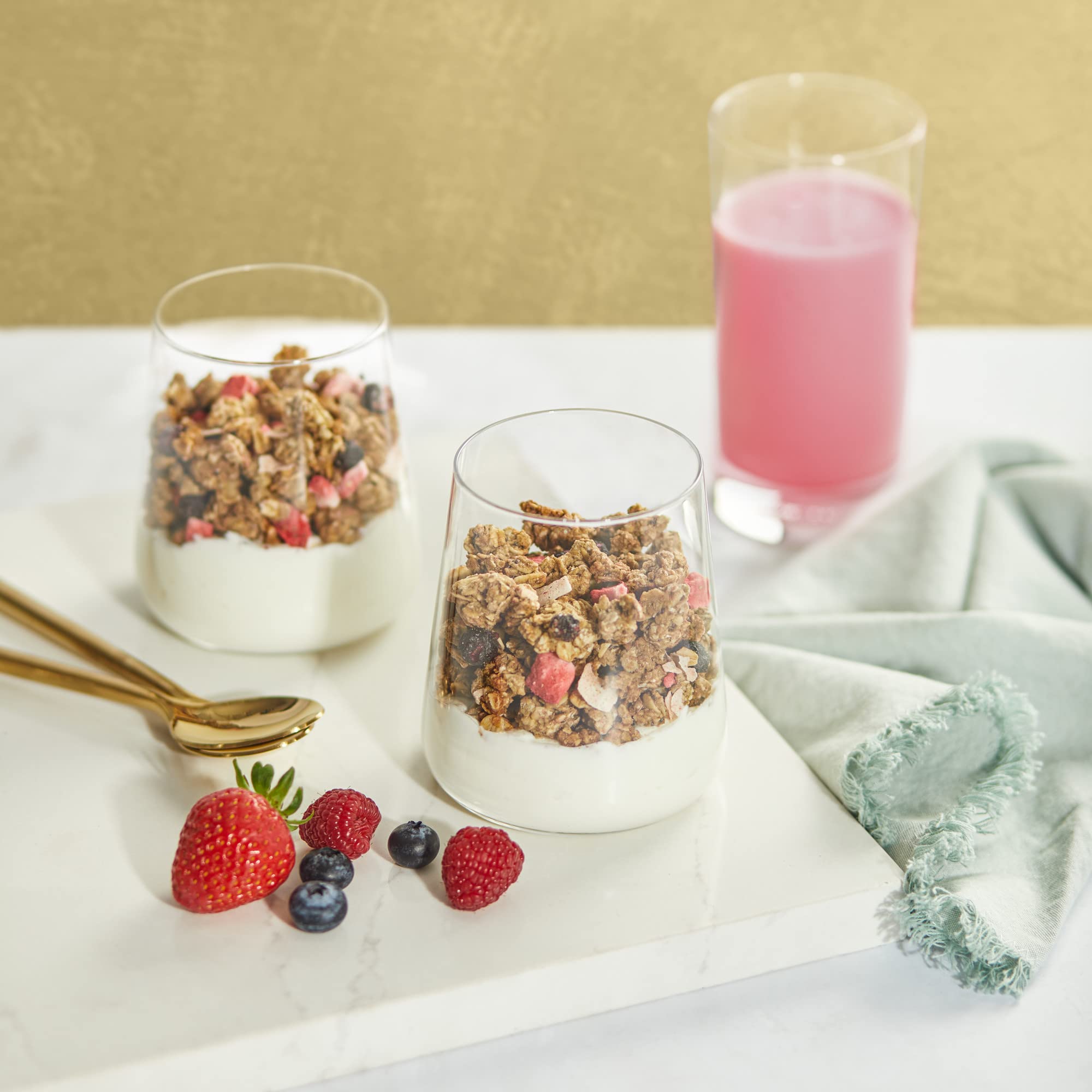 Nature's Path granola sprinkled on a smoothie bowl illustrating added crunch and flavor benefits