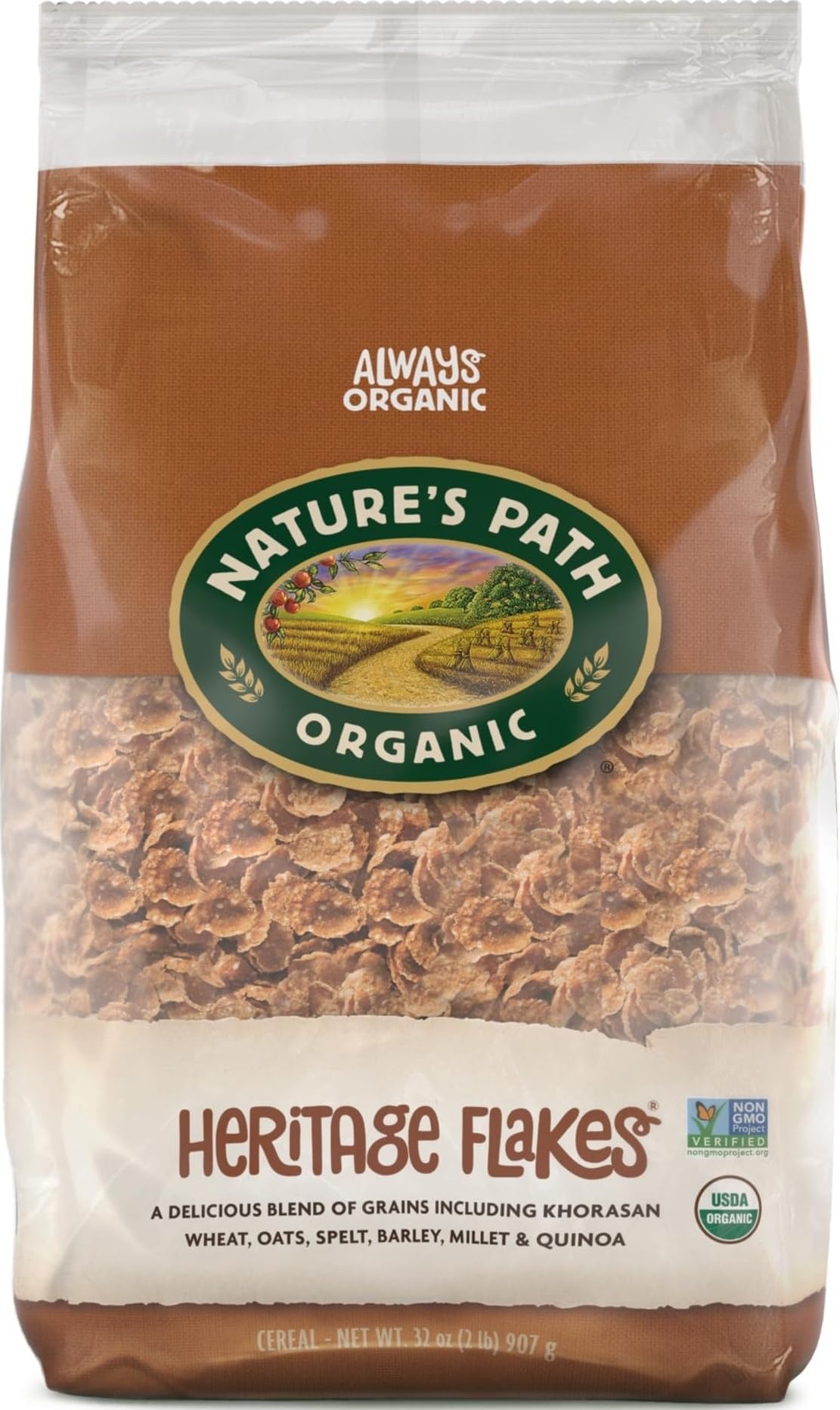 Nature's Path front packaging showing product and size benefits