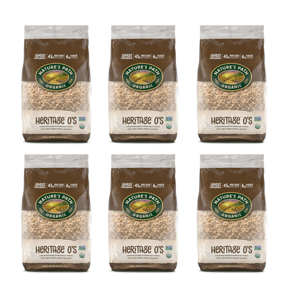 Nature's Path close-up of cereal rings highlighting crunchy texture and whole grains