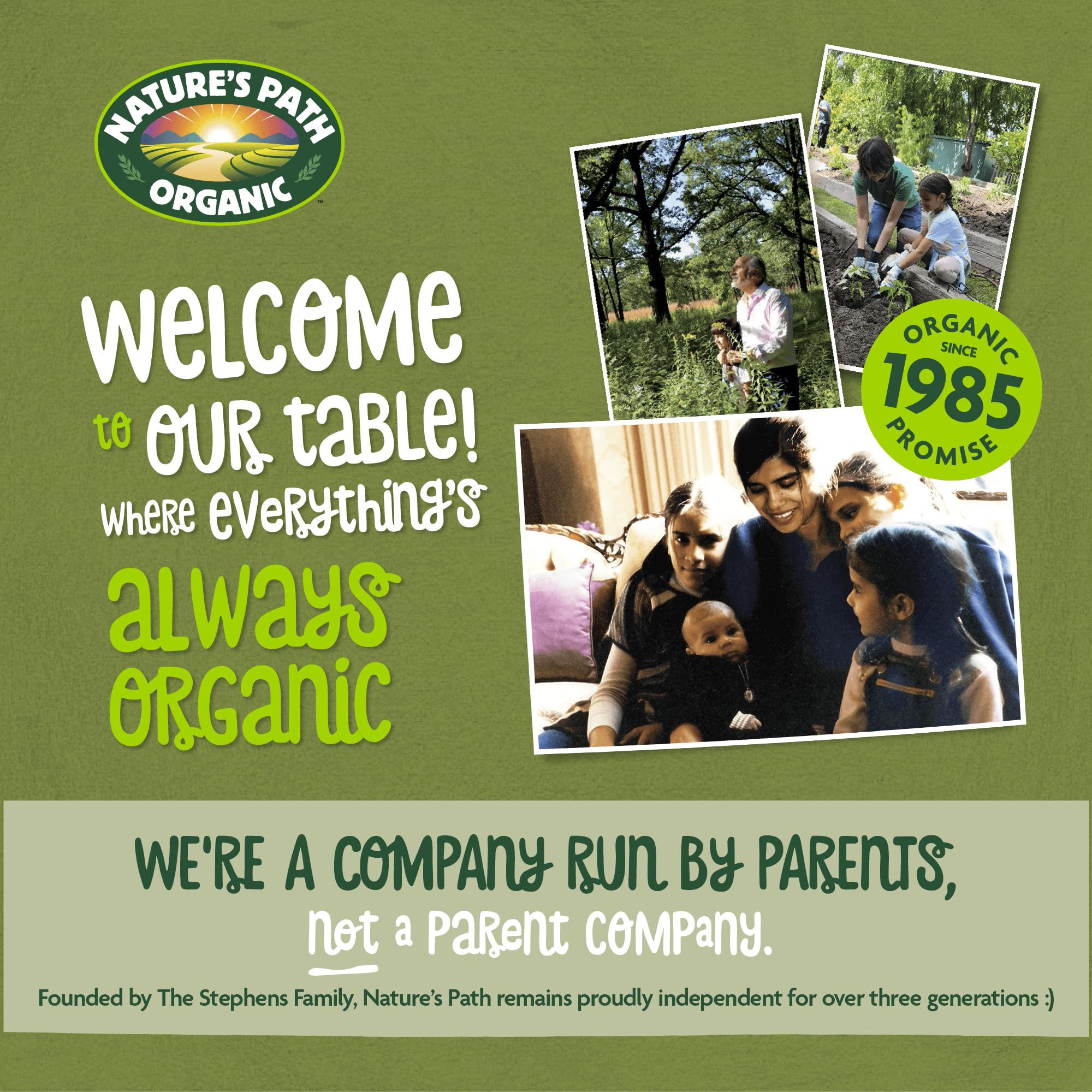Nature's Path ingredient label and organic certification for trust
