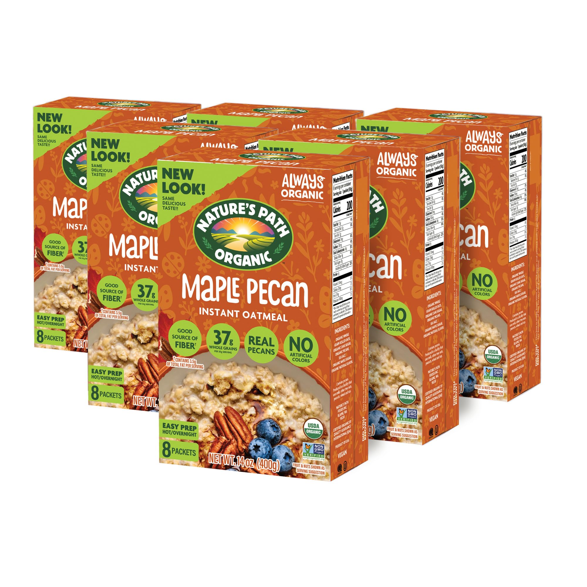 Nature's Path single-serve packet close-up highlighting convenience and portion control