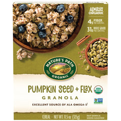 Nature's Path front packaging showing product and organic badge, quick pantry identification