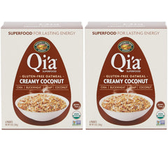 Nature's Path Qi'a front box showing product branding and packet count benefit