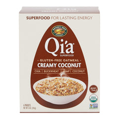 Nature's Path Qi'a single-serve packet displayed for grab-and-go convenience