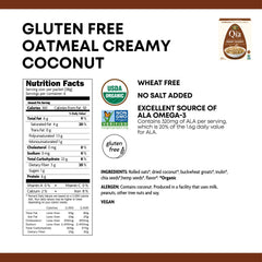 Nature's Path Qi'a close-up of oatmeal texture highlighting creamy coconut mouthfeel