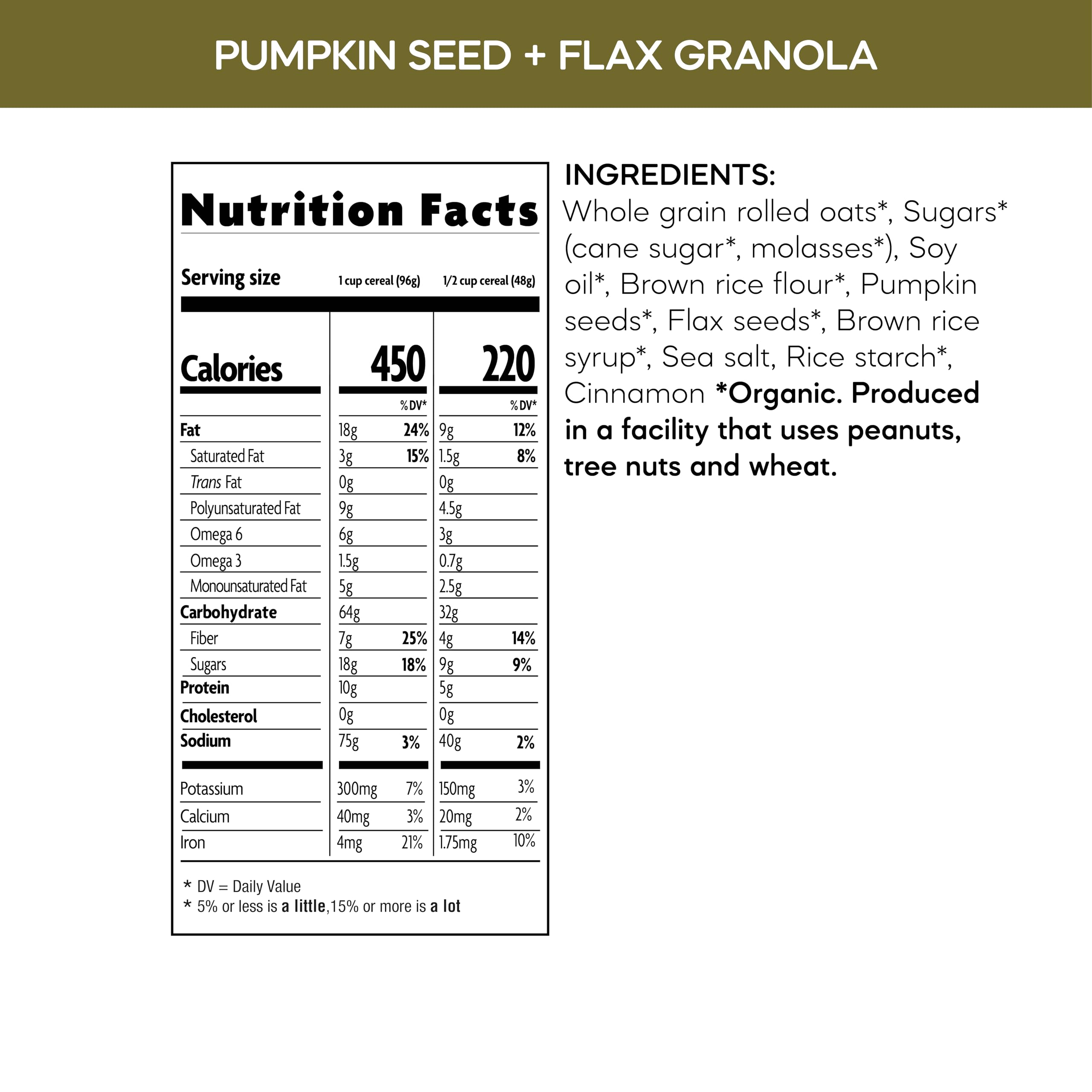 Nature's Path granola size comparison highlighting the 25 lb case