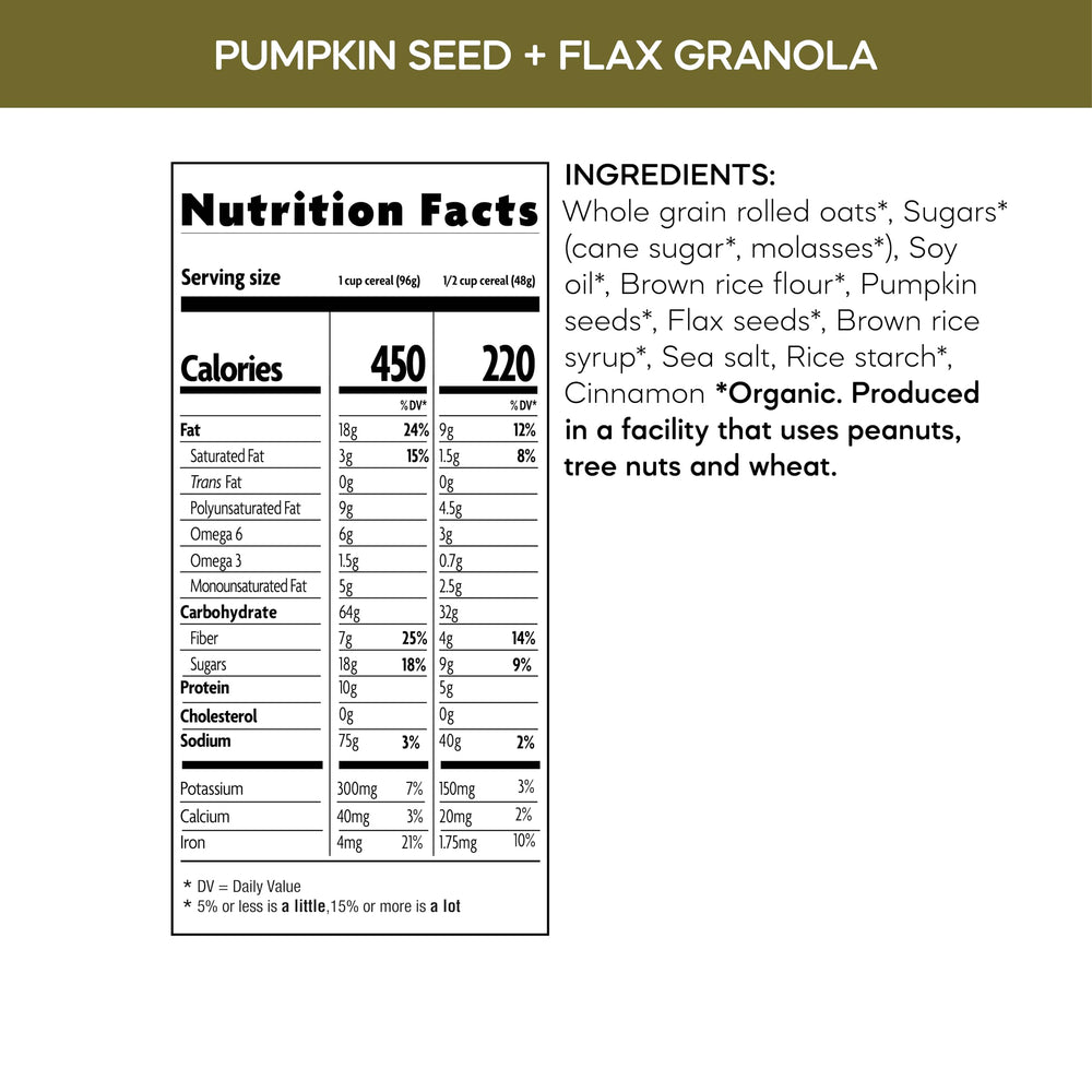 Nature's Path granola size comparison highlighting the 25 lb case