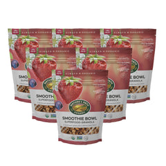 Nature's Path close-up of cookie-like granola clusters highlighting crunchy texture benefits