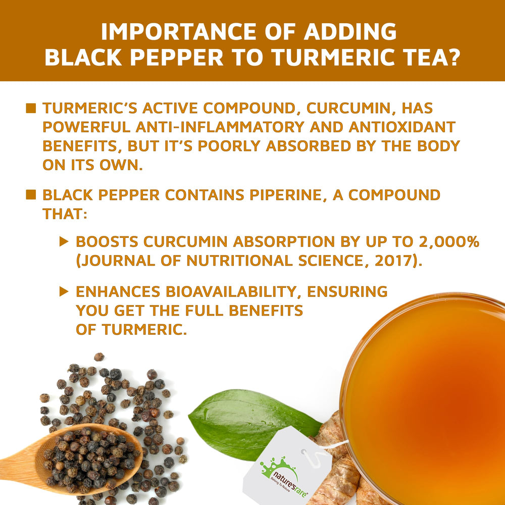 Nature's Rare turmeric root with black pepper highlighting enhanced absorption