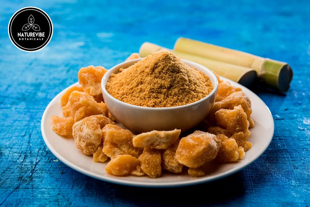 Naturevibe Botanicals jaggery stirred into tea demonstrating smooth dissolution and flavor boost