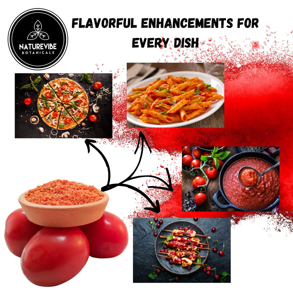 Naturevibe Botanicals powder mixed into pasta sauce for rich flavor