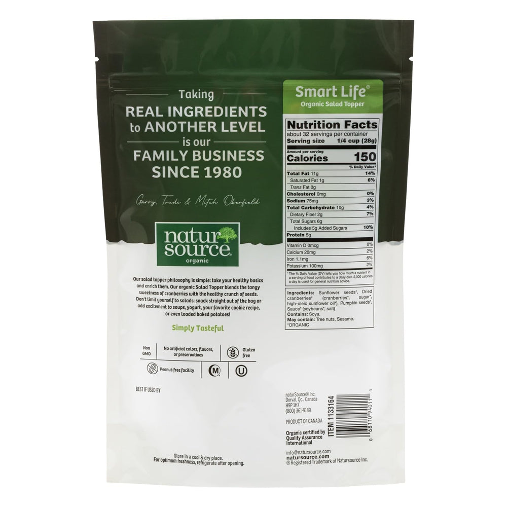 NaturSource topping on oatmeal adding texture and flavor to breakfast bowl