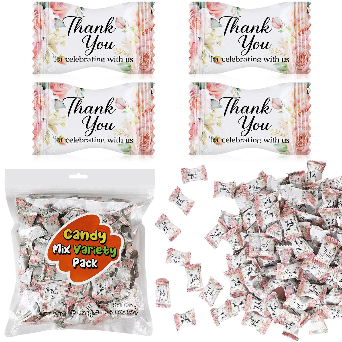 Naucoos front packaging showing pink floral design and resealable benefit