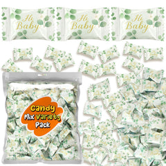 Naucoos front packaging showing sage green design and "Hi Baby" — stylish event favor